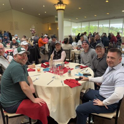 golfers at dinner