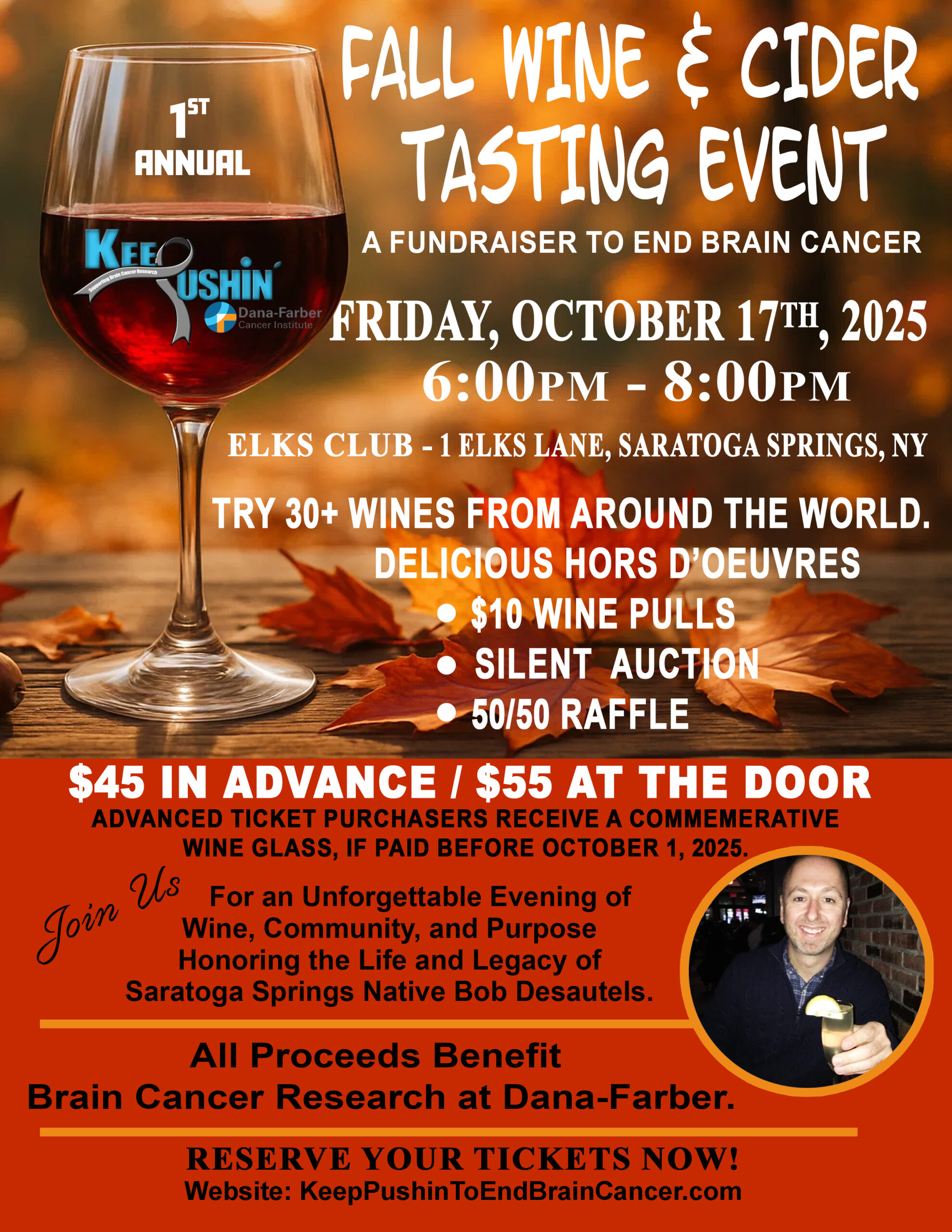 fall wine tasting event flyer